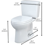 Load image into Gallery viewer, White Two-Piece Elongated Toilet with Soft Close Seat